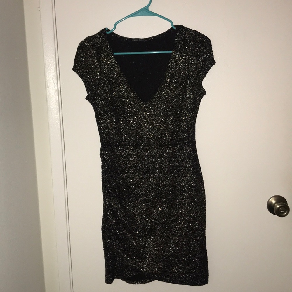 Black & Gold mini dress- only worn once!!